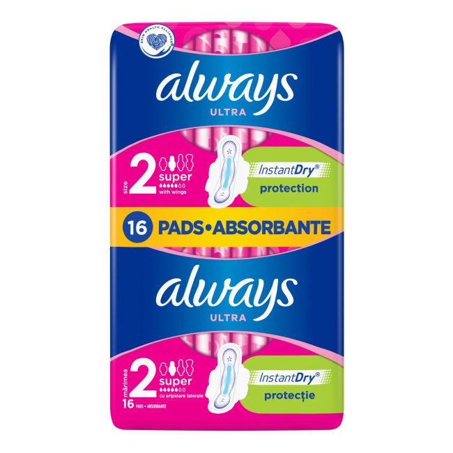 ALWAYS ULTRA DAY SUPER higieniniai paketai (16 vnt.)