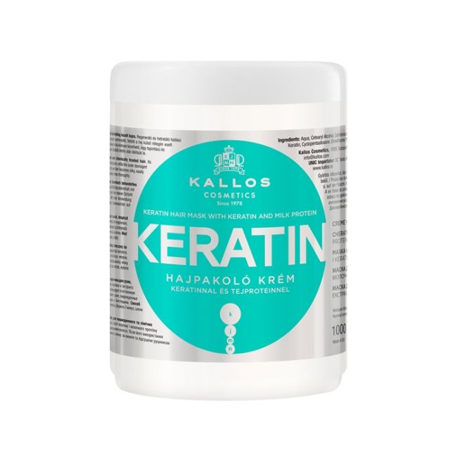 KALLOS KJMN KERATIN plaukų kaukė, 1000 ml