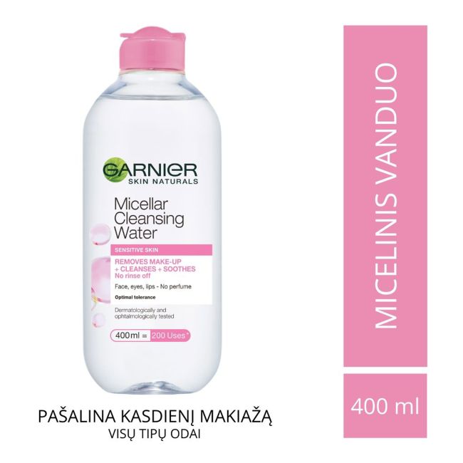 GARNIER SKIN NATURALS micelinis valomasis vanduo, 400 ml