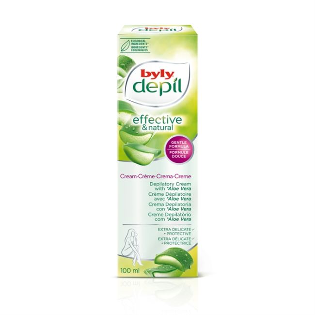 BYLY EFFECTIVE & NATURAL ALOE VERA depiliacinis kremas, 100 ml
