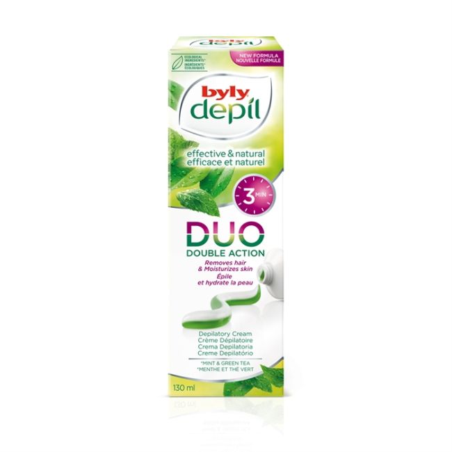 BYLY DUO MINT & GREEN TEA depiliacinis kremas, 130 ml