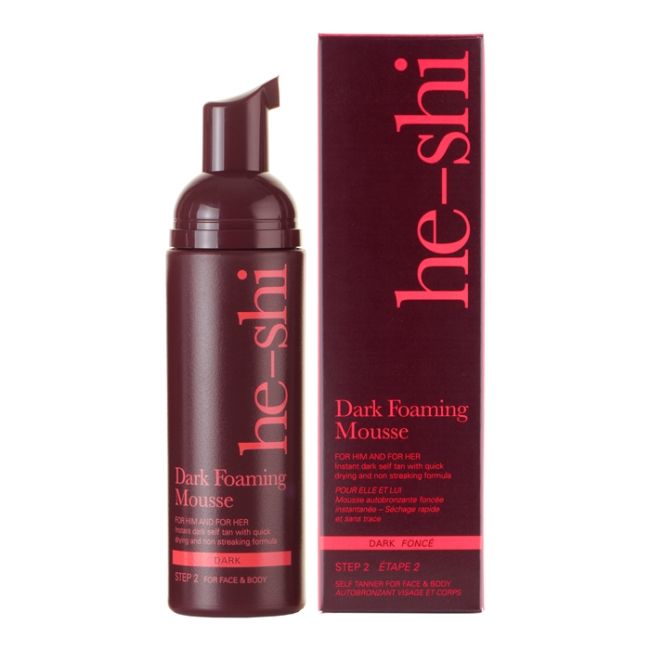 HE - SHI DARK veido ir kūno savaiminio įdegio putos, 150 ml