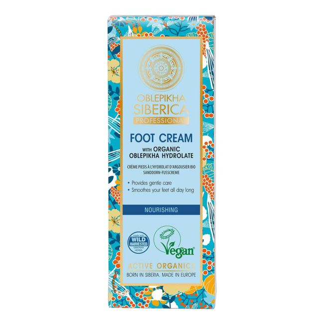 NATURA SIBERICA ORGANIC OBLEPIKHA HYDROLATE pėdų kremas, 75 ml