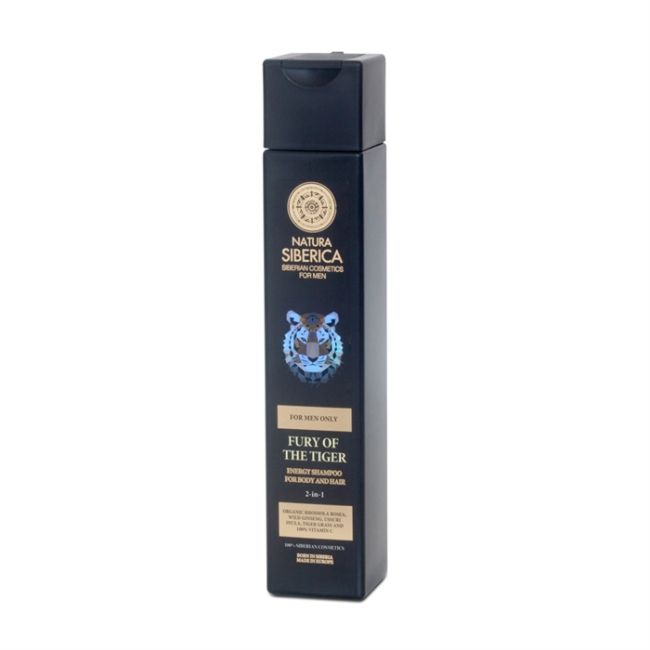 NATURA SIBERICA MEN FURY OF THE TIGER vyrų kūno ir plaukų šampūnas, 250 ml