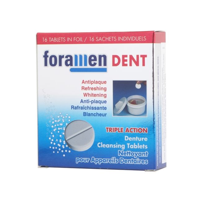 FORAMEN DENT dantų protezų valymo tabletės (16 vnt.)