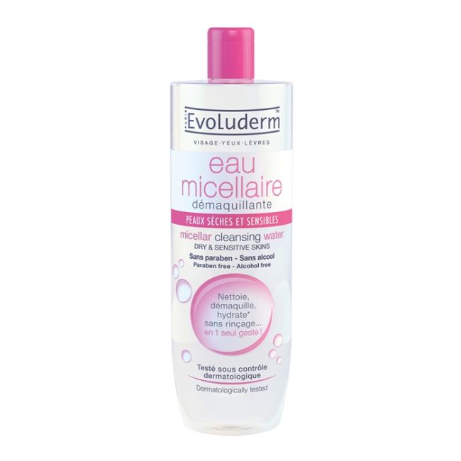 EVOLUDERM MICELLAIRE micelinis valomasis vanduo, 500 ml