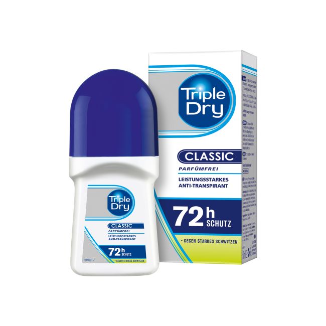 TRIPLE DRY rutulinis dezodorantas - antiperspirantas, 50 ml