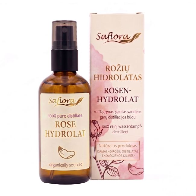 SAFLORA ROŽIŲ hidrolatas, 100 ml