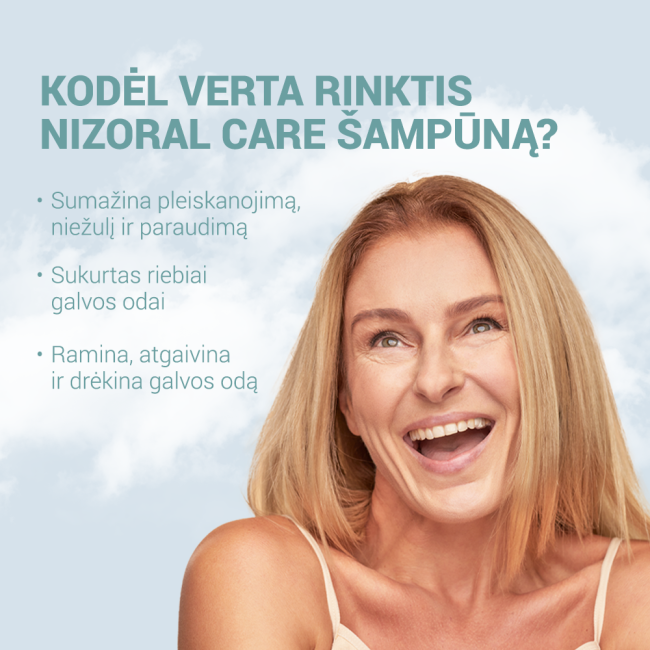 NIZORAL CARE OILY plaukų šampūnas, 200 ml