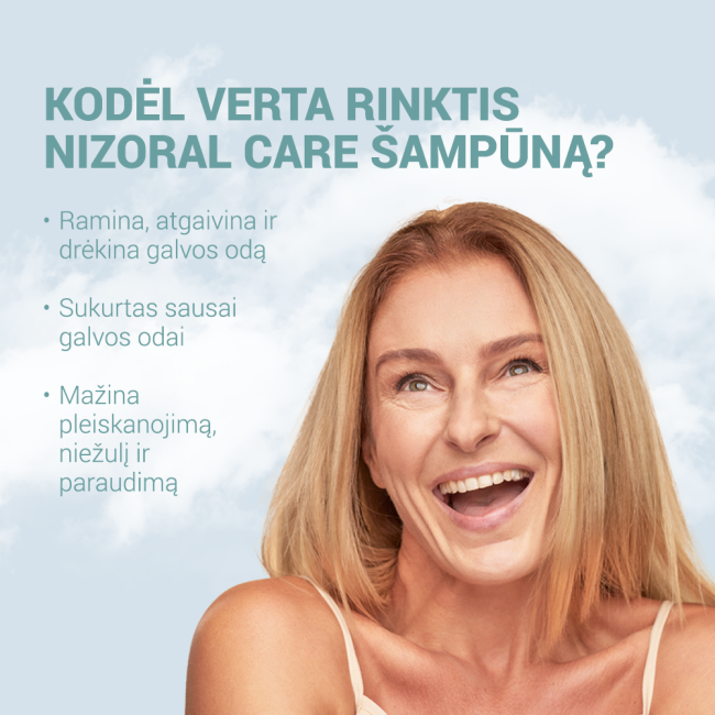 NIZORAL CARE DRY & SENSITIVE SCALP plaukų šampūnas, 200 ml