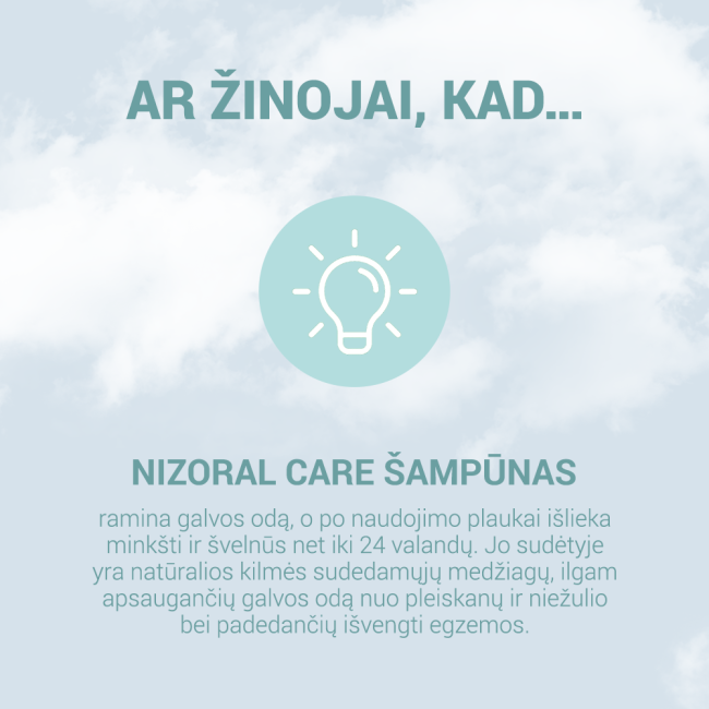 NIZORAL CARE DRY & SENSITIVE SCALP plaukų šampūnas, 200 ml