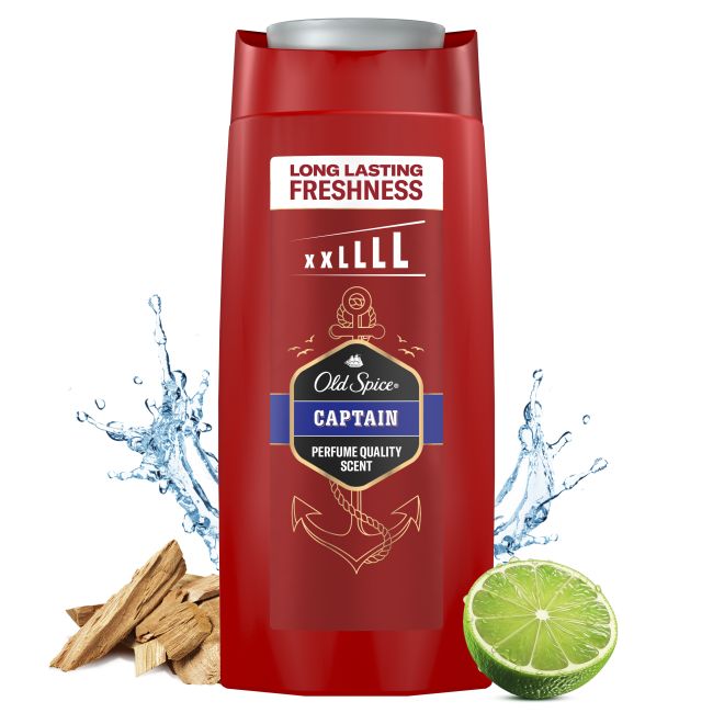 OLD SPICE CAPTAIN 3 IN 1 vyrų kūno, plaukų ir veido prausiklis, 675 ml