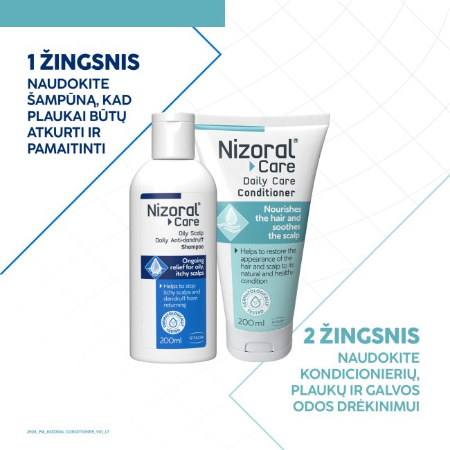 NIZORAL CARE plaukų kondicionierius, 200 ml