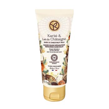 YVES ROCHER SHEA & CHESTNUT MILK REPAIRING rankų balzamas, 75 ml