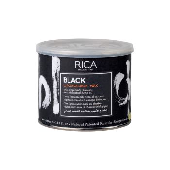 RICA BLACK LIPOSOLUBLE kūno depiliacinis vaškas, 400 ml