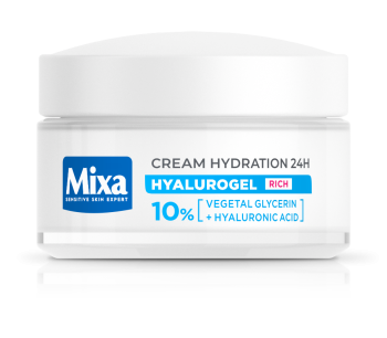 MIXA HYALUROGEL RICH drėkinamasis veido kremas, 50 ml