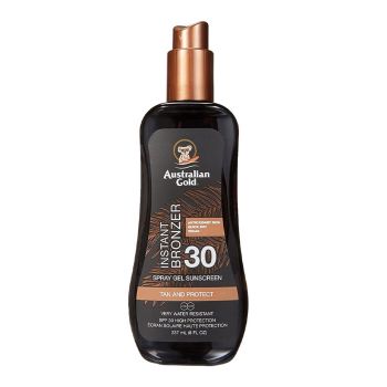 AUSTRALIAN GOLD SPF30 apsauginis purškiamasis gelis nuo saulės su atspalviu, 237 ml