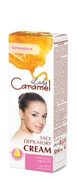 LADY CARAMEL depiliacinis veido kremas, 50 ml