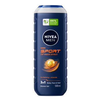 NIVEA MEN SPORT 24H FRESH EFFECT vyrų dušo želė, 500 ml