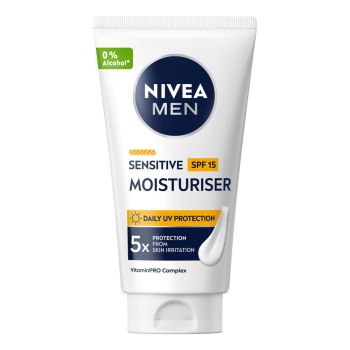 NIVEA MEN SENSITIVE SPF15 drėkinamasis veido kremas, 75 ml