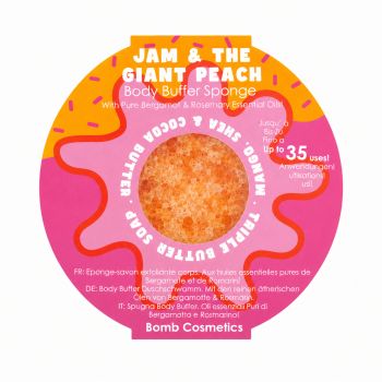 BOMB COSMETICS JAM & THE GIANT PEACH kūno plaušinė su muilu, 165 g