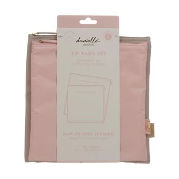 DANIELLE ZIP BAGS kosmetinių rinkinys (1 - 25 x 25 cm & 1 - 23 x 23 cm)