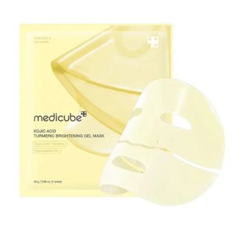 MEDICUBE KOJIC ACID TURMERIC BRIGHTENING GEL veido kaukė, 28 g