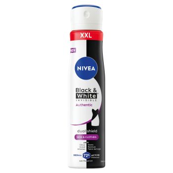 NIVEA BLACK & WHITE INVISIBLE AUTHENTIC dezodorantas antiperspirantas, 250 ml