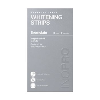 INOPRO BROMELAIN balinamosios dantų juostelės (14 vnt.)