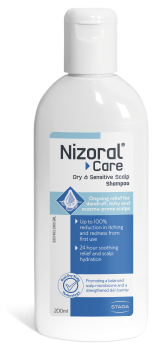 NIZORAL CARE DRY & SENSITIVE SCALP plaukų šampūnas, 200 ml