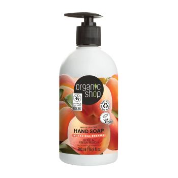 ORGANICSHOP ROSE & FRESH PEACH skystas rankų muilas, 500 ml