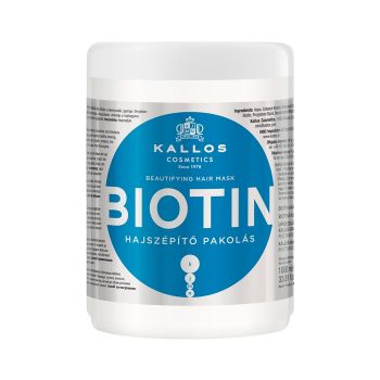 KALLOS KJMN BIOTIN plaukų kaukė, 1000 ml