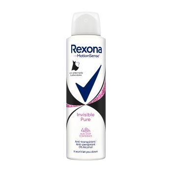 REXONA INVISIBLE PURE purškiamasis moterų dezodorantas, 150 ml