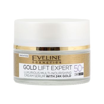EVELINE GOLD LIFT EXPERT 50+ dieninis ir naktinis kremas - serumas, 50 ml