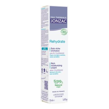 EAU THERMALE JONZAC REHYDRATE RICH MOISTURIZING veido kremas, 50 ml