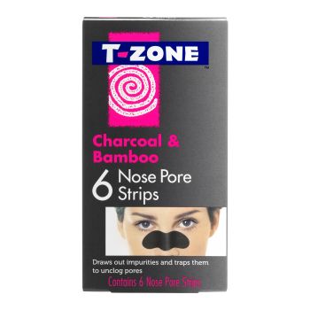 T - ZONE CHARCOAL & BAMBOO nosies porų valymo juostelės (6 vnt.)