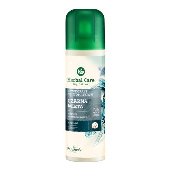 HERBAL CARE BLACK MINT pėdų ir batų dezodorantas, 150 ml