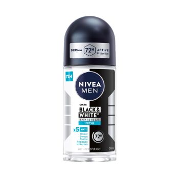 NIVEA MEN INVISIBLE BLACK & WHITE rutulinis vyrų dezodorantas, 50 ml