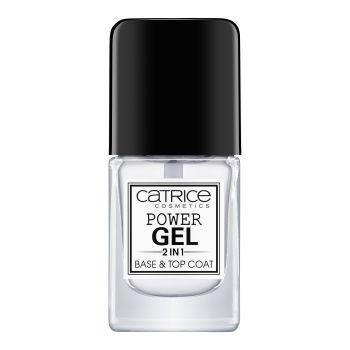 CATRICE POWER GEL 2 IN 1 nagų lako bazė ir viršutinis nagų lako sluoksnis, 10,5 ml