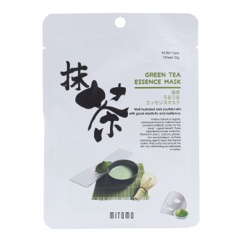 MITOMO GREEN TEA ESSENCE veido kaukė, 25 g