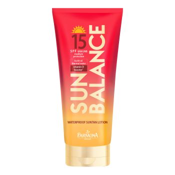 SUN BALANCE 15 SPF vandeniui atsparus įdegio losjonas, 150 ml