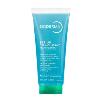 BIODERMA SEBIUM GEL MOUSSANT veido prausiklis, 200 ml