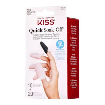 KISS QUICK SOAK - OFF rinkinys gelio nagų lakui nuimti