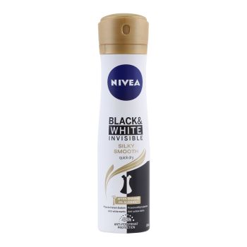 NIVEA BLACK & WHITE INVISIBLE SILKY SMOOTH moterų dezodorantas, 150 ml