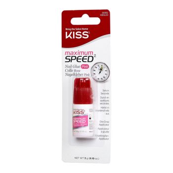 KISS MAXIMUM SPEED PINK nagų klijai, 3 g