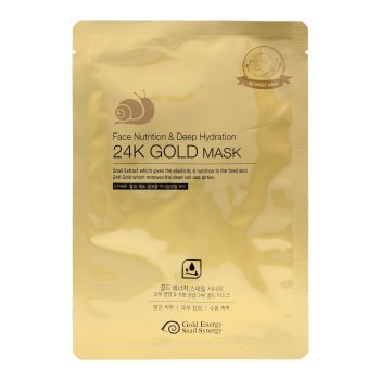 GOLD ENERGY SNAIL SYNERGY 24K GOLD FACE NUTRITION & DEEP HYDRATION veido kaukė, 33 ml