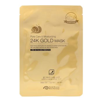 GOLD ENERGY SNAIL SYNERGY 24K GOLD PORE CARE & MOISTURIZING veido kaukė, 33 ml