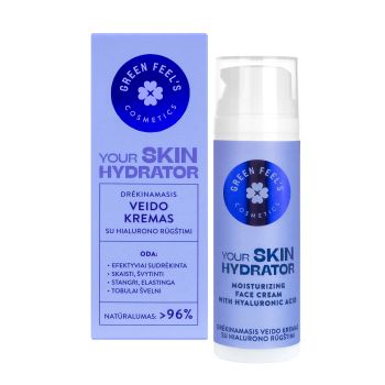 GREEN FEEL'S intensyviai drėkinantis veido kremas normaliai ir sausai odai, 50 ml