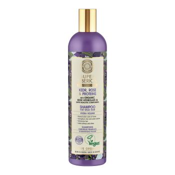 SUPER SIBERICA PROFESSIONAL KEDR, ROSE & PROTEINS plaukų šampūnas, 400 ml