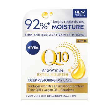 NIVEA Q10 ANTI-WRINKLE EXTRA NOURISH DEEP RESTORING dieninis kremas, 50 ml